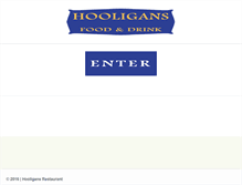 Tablet Screenshot of hooligansrestaurant.com